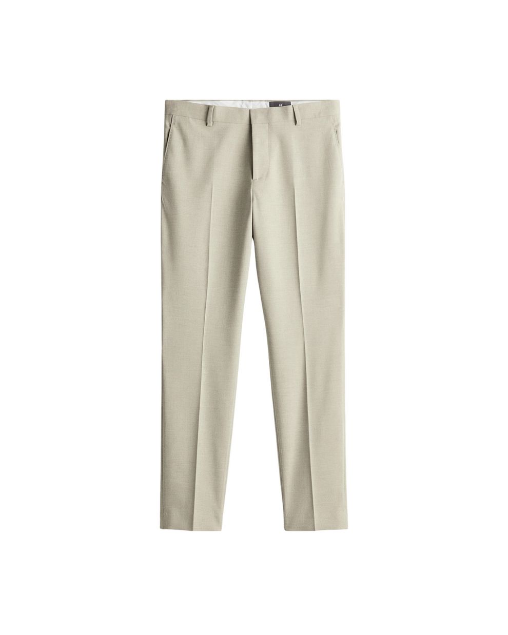 H_&M Beige Slim Fit Suit trousers