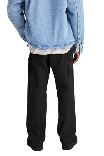 H_&M BLACK COTTON CARGO PANTS